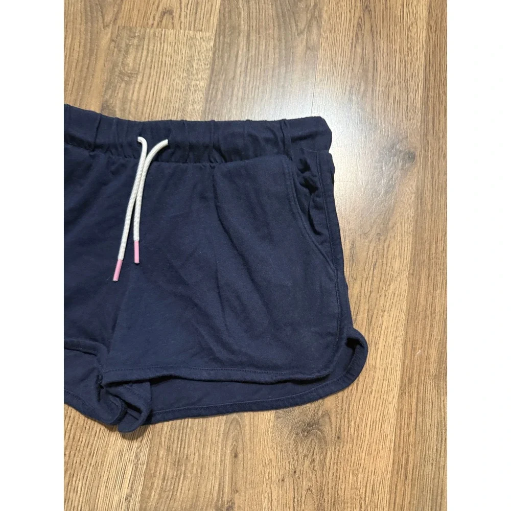 Old Navy Shorts Girls L 10-12 Navy Blue Kids Dolphin Hem Drawstring Excellent